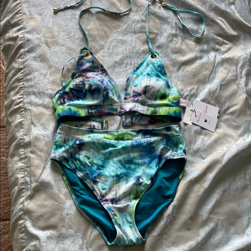 New Robert Graham Multicolor 2 Pieces Bikini Beach Pool Vacation Swimwear - Picture 2 of 13